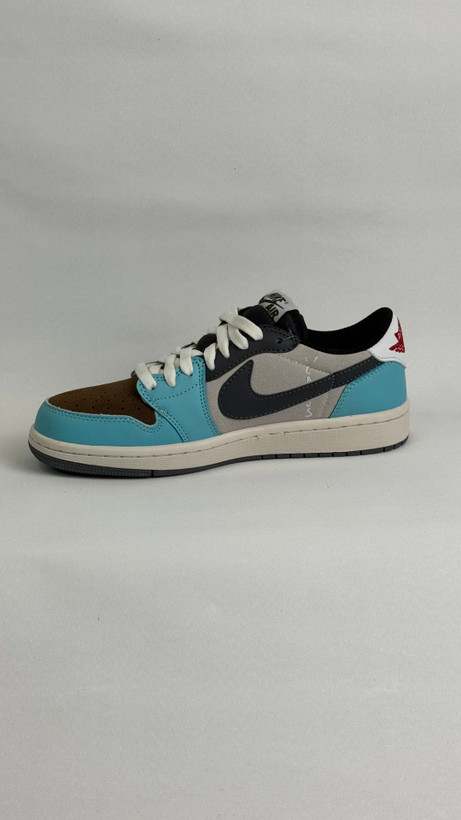 نایک ایرجردن 1 تراویس اسکات بی ام و آبی Nike Air Jordan 1 Low TravisScott Jackboys BMW-محصول :ویتنام