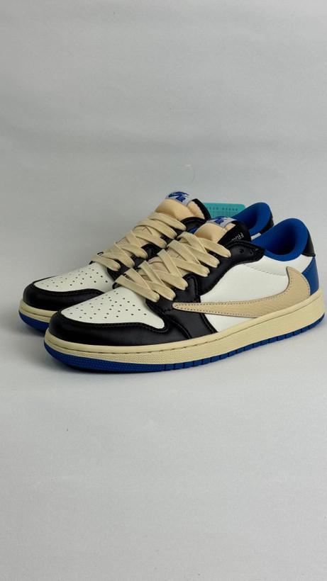کتونی نایکی : تراویس فرگمنت آبی Jordan 1 Low Fragment Design x Travis Scott محصول :ویتنام
