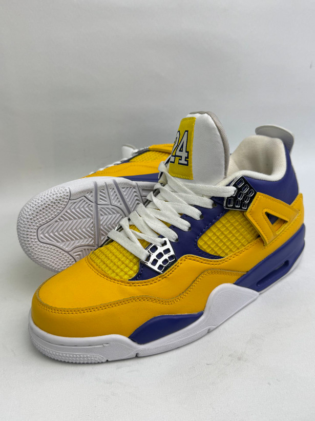 کتونی: نایک ایر جردن ۴ (چهار) رترو لیکرز (کوبی برایانت) Nike Air Jordan 4 Retro "Lakers محصول : ویتنام