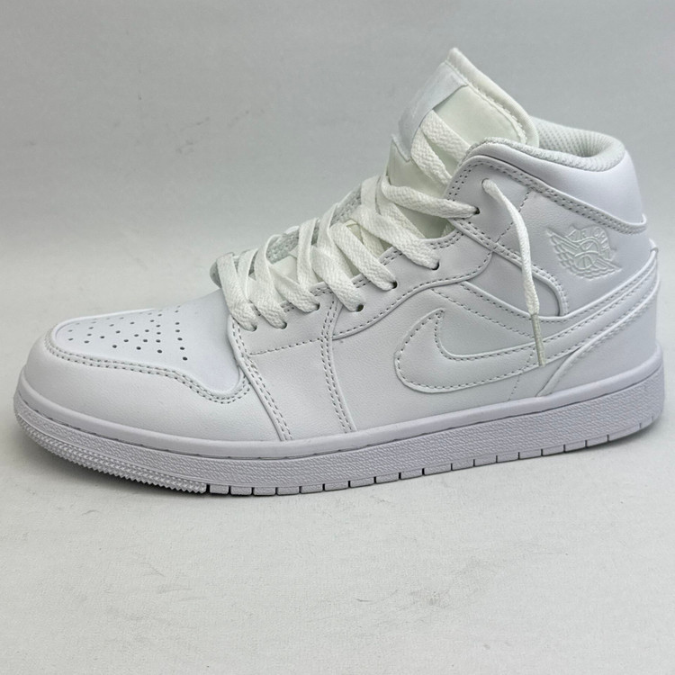 کتونی : ایر جردن ۱ ساقدار سفید Air Jordan 1 Mid White محصول : ویتنام