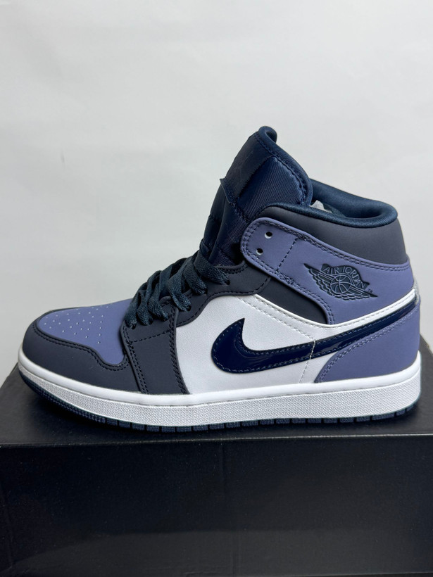 کتونی نایک ایر جردن ۱ مید «ابسیدین سندد پرپل» : Nike Air Jordan 1 Mid 'Obsidian Sanded Purple' محصول ویتنام